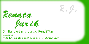 renata jurik business card